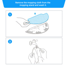 Thamtu Mop Cloth*2 Side Brushes*2 for G2/G2S/G2C Replacement Kit