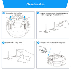 Thamtu Mop Cloth*2 Side Brushes*2 for G2/G2S/G2C Replacement Kit