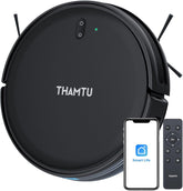Thamtu Robot Vacuum with Smart Navigation, Powerful Suction with APP/Voice Control Good for Pet Hair, Hard Floor, Compatible with Alexa