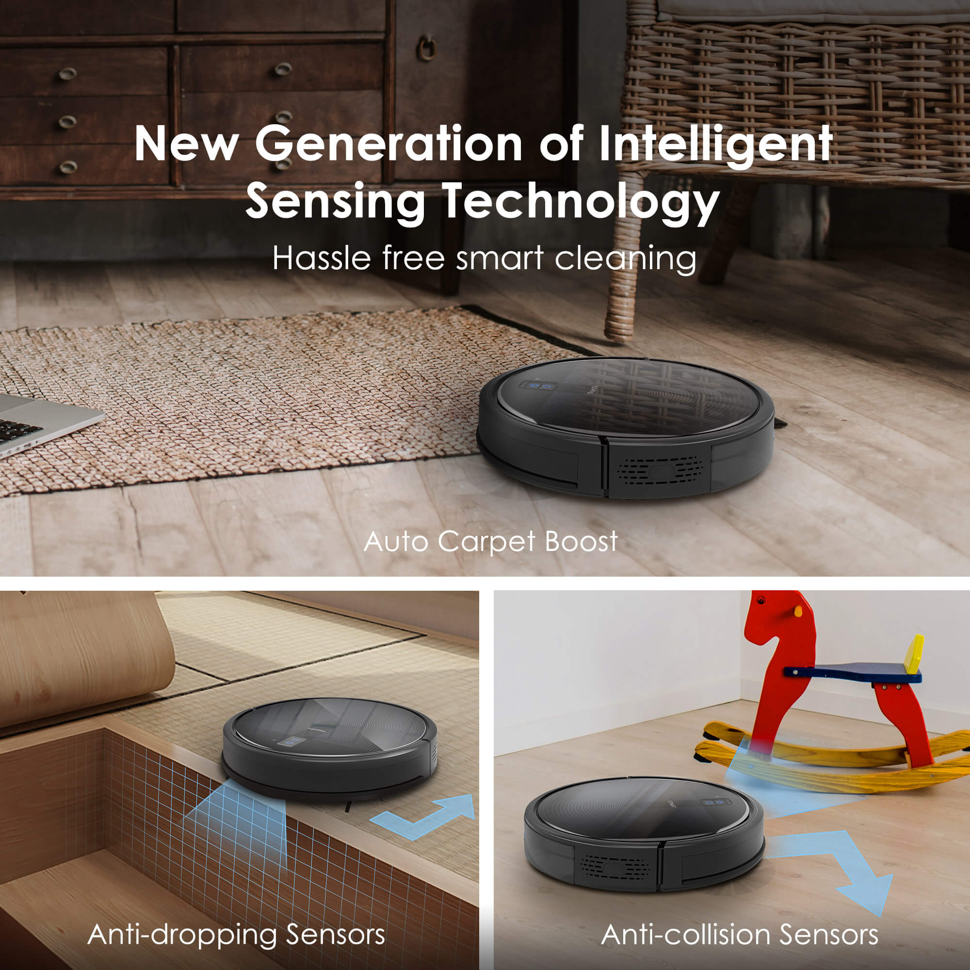 Thamtu G10 Robot Vacuum, Extra Large dust bin, Ideal for Pet Owners, APP Control, Scheduled Cleaning, 3000Pa Suction