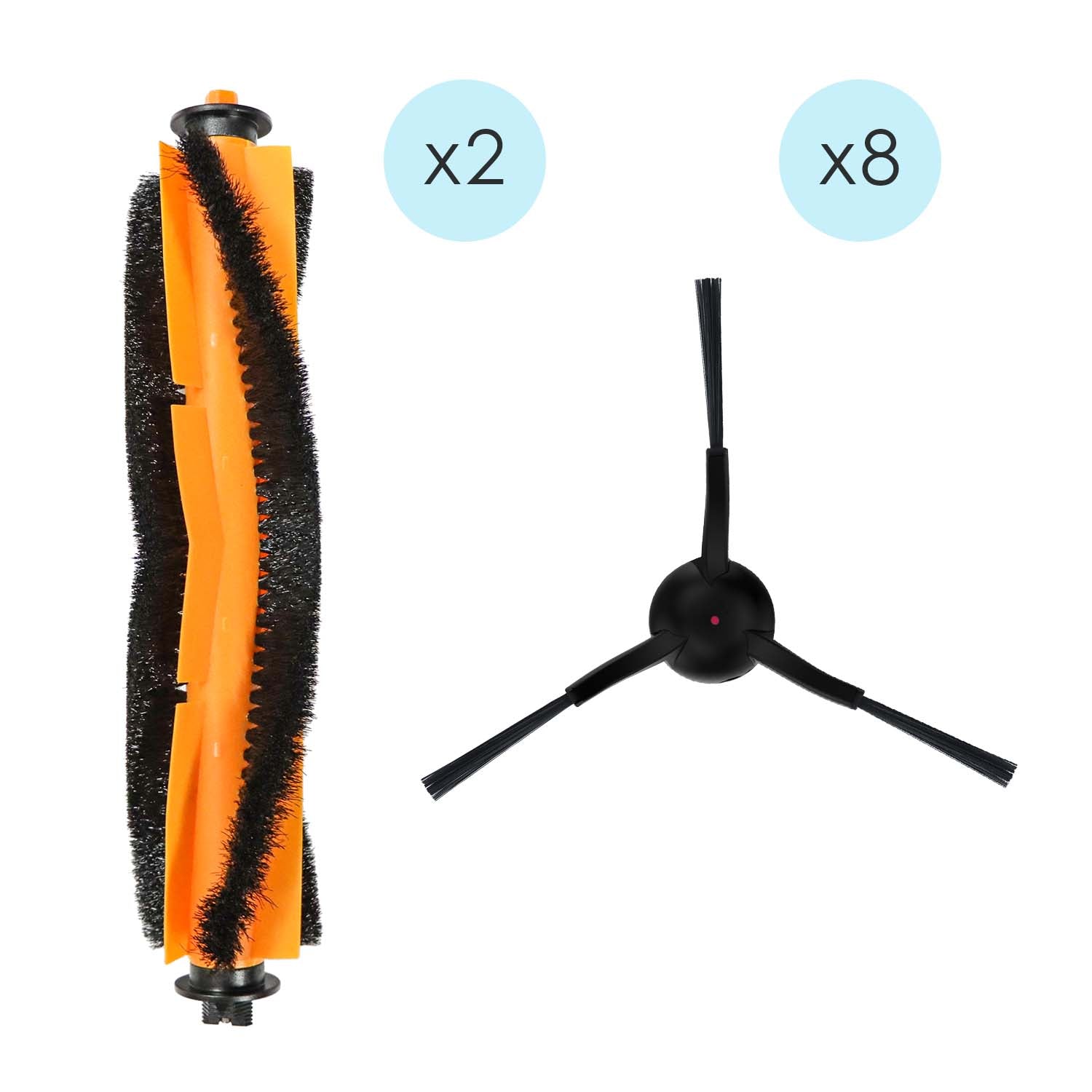 Thamtu G20\T21\T21S\T25\T25S Replacement Accessories, 4 Side Brushes & 1 Main Brush