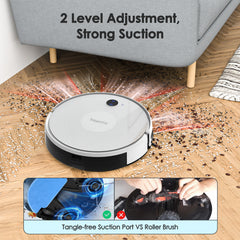 Thamtu Robot Vacuum and Mop Combo, 3000Pa Strong Suction 2in1 Vacuum Cleaner, 120 min Runtime, Self-Charging Robotic Vacuum with Voice/APP/Remote Control for Hard Floor, Pet Hair, Low-Pile Carpet