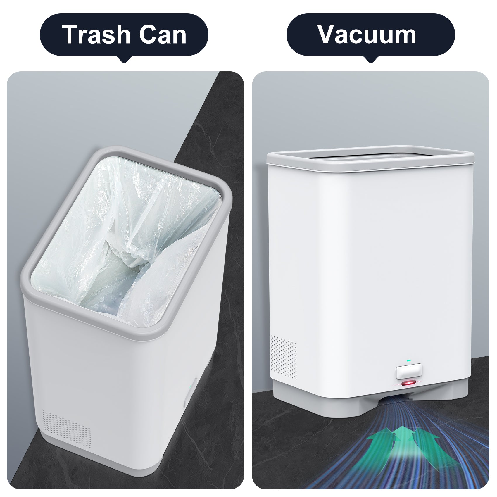 Thamtu Touchless Vacuum Cleaner Smart Trash Can Auto Dustpan, Ideal for cleaning pet hair, kitchen - Powerful, corded vacuum cleaner with automatic sensor