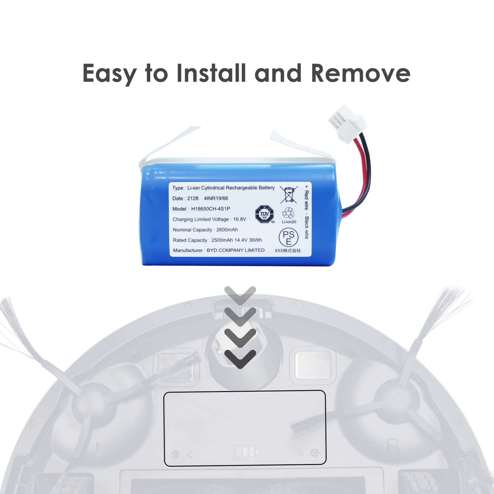 Thamtu Replacement Li ion Battery 2600mAh